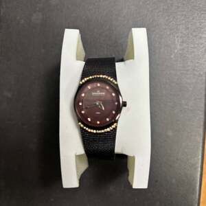 Skagen Denmark Women’s Watch Mesh Steel Mother of Pearl Face w/Crystals NWT